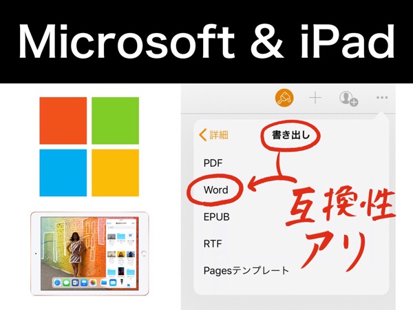 iPadの初期アプリでOfficeを扱えます